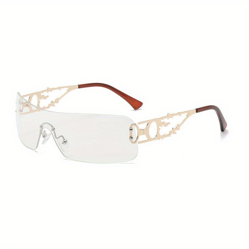 Y2K Rimless Wrap Around Sunglasses UV400