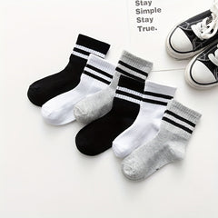 3pairs Thin Mesh Crew Socks for Baby Boys Girls Kids