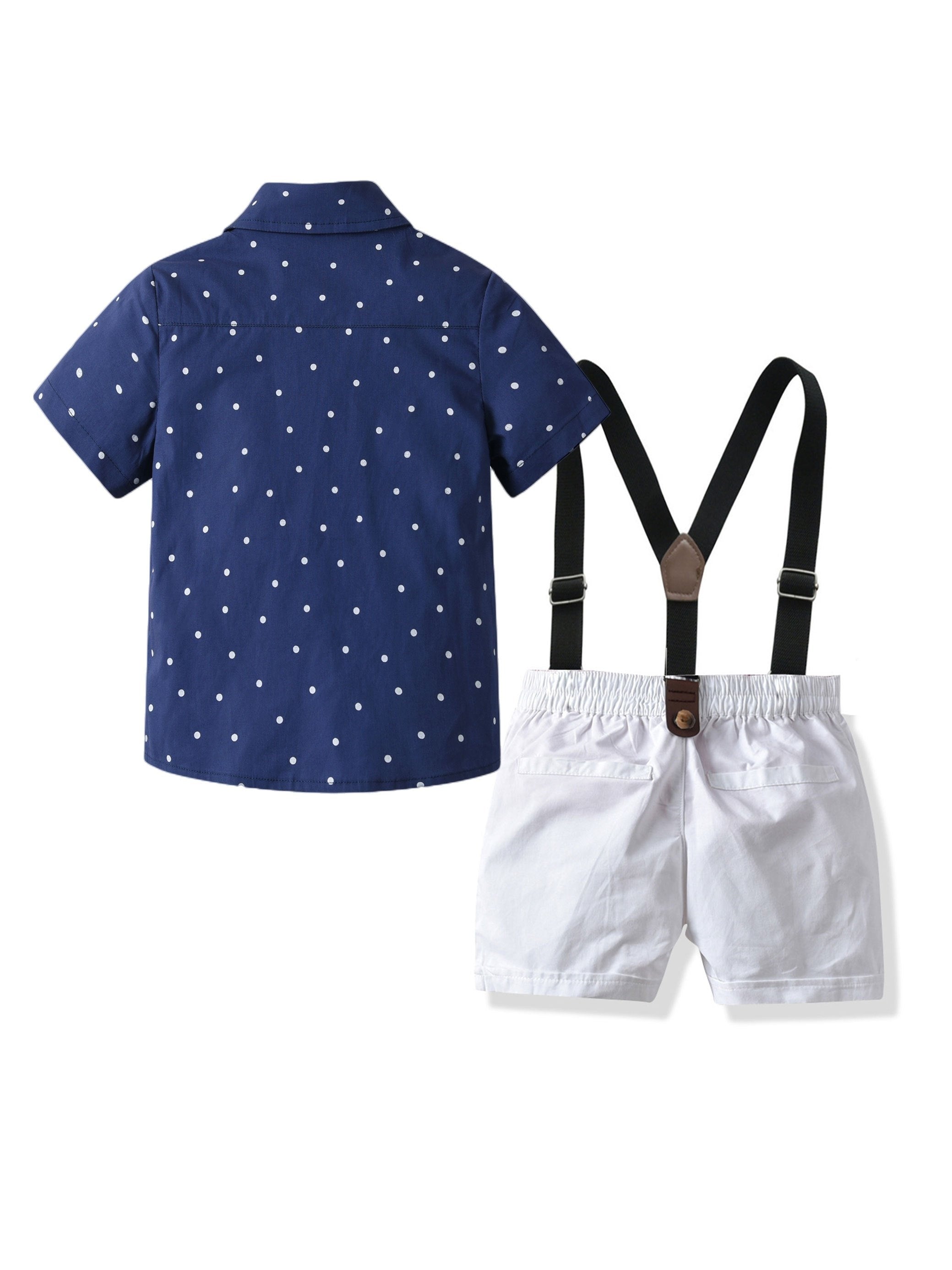 Boys Polka Dot Outfit Shirt & Bow Tie & Shorts