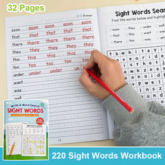 LACHILLY 220 Sight Words Workbook for Kids Writing Practice
