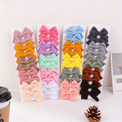 10pcs Bow Hair Clip Ponytail Clip Sets for Girls Kids