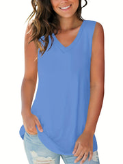 Casual V Neck Tank Top for Summer