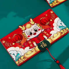 3D Folding Red Envelopes Dragon Design for Loved Ones