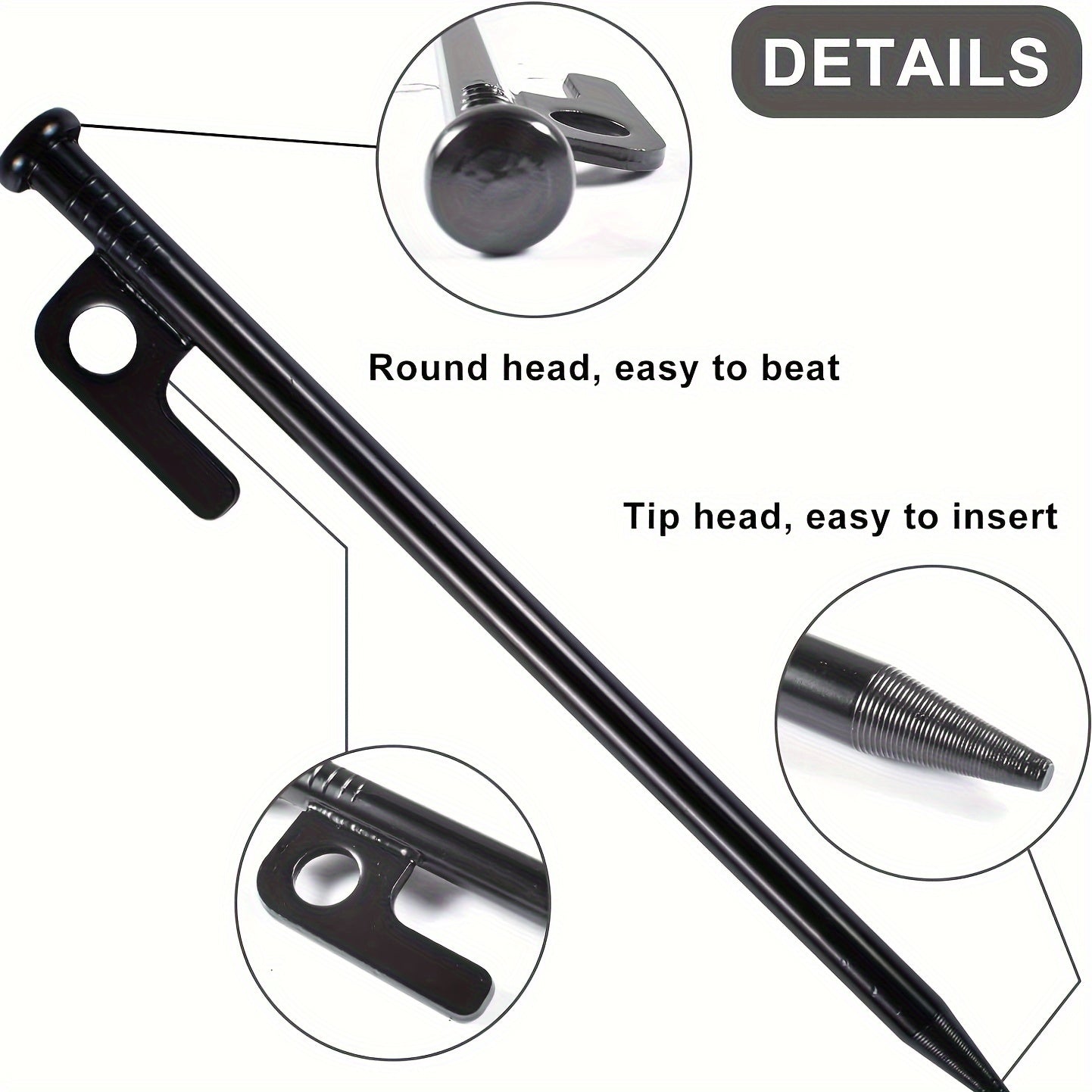 4pcs Outdoor Tent Nails Set Thickened Extended Canopy Ground Nail