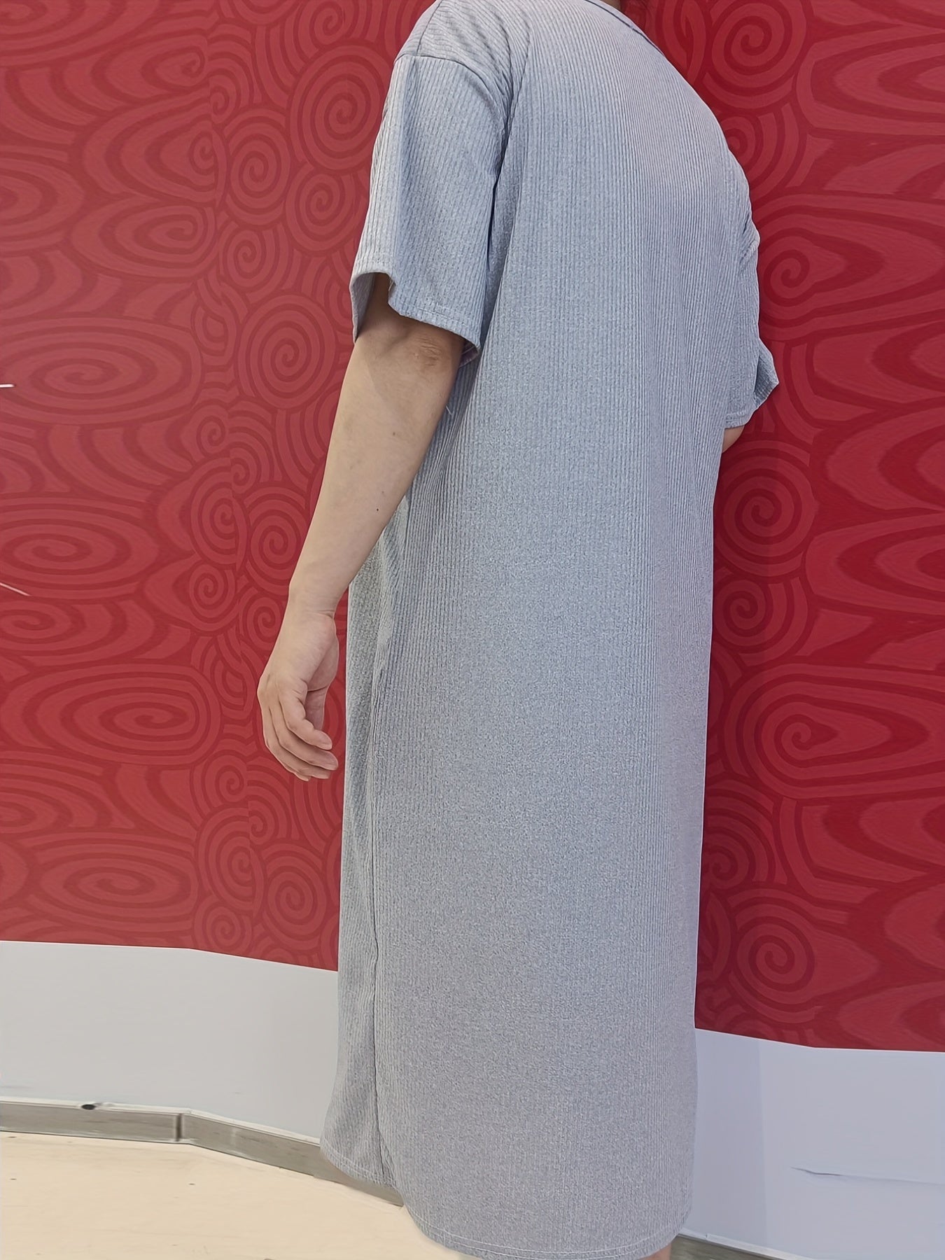 Ice Cream Print Lounge Dresses Soft & Comfy Short Sleeve Loose Home Dress