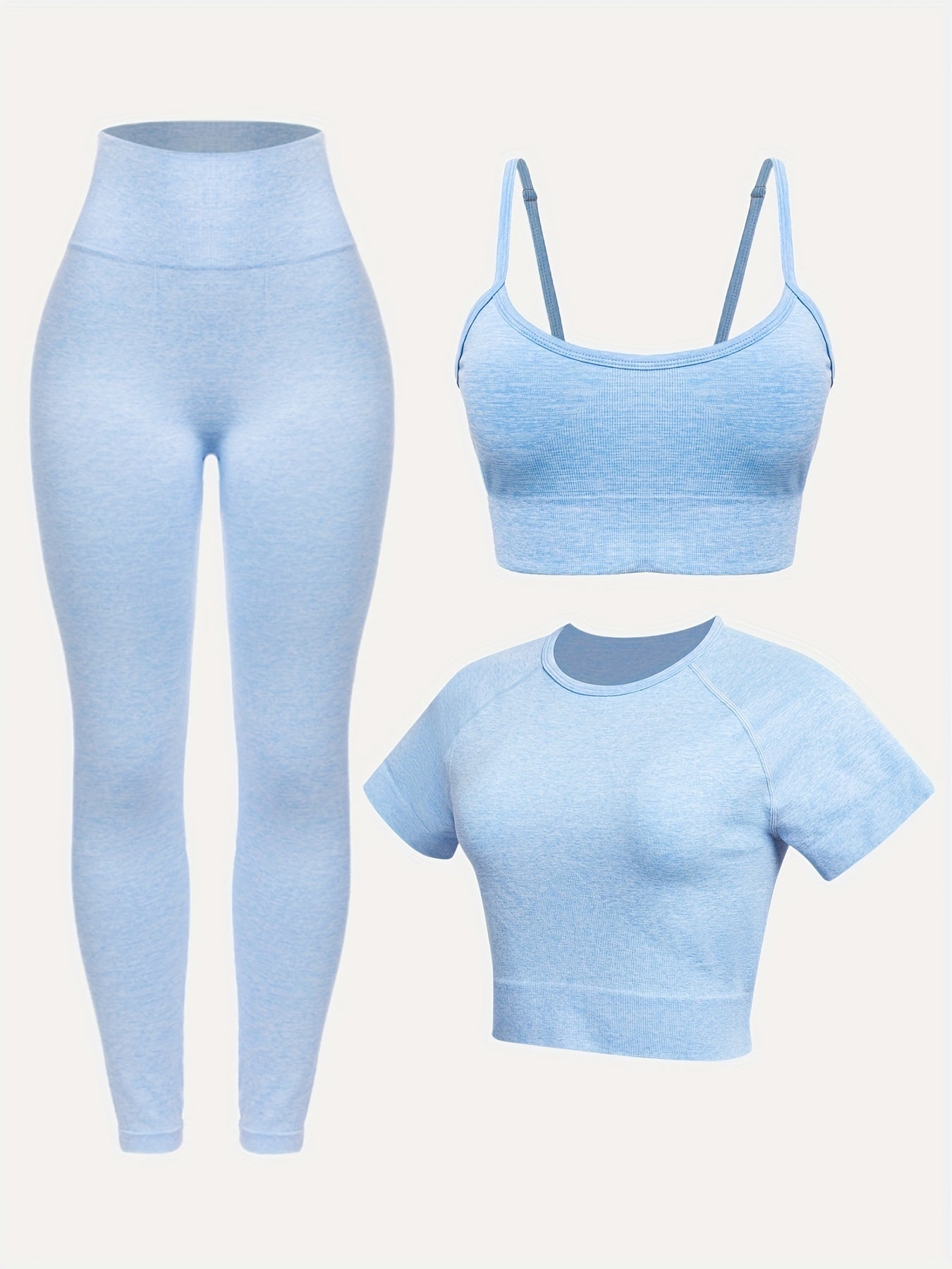 3-Piece Yoga Sports Set for Women's Fitness Gym & Yoga