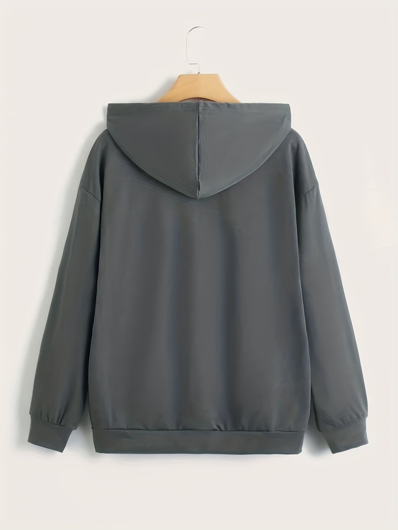 Letter Graphic Hooded Sports Sweatshirt for Women