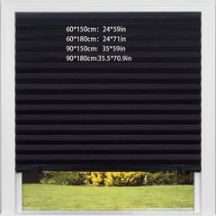 Sunshade Curtain Self Adhesive Pleated Curtain for Bedroom Privacy
