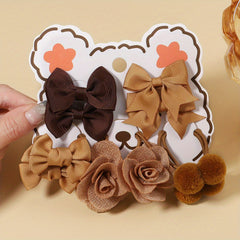 10pcs Colorful Bow Flower Hair Bands for Festivals & Proms