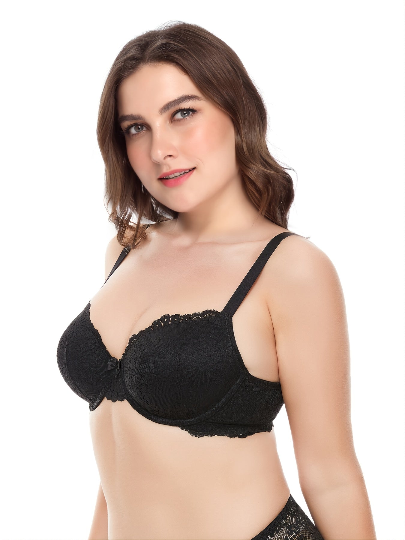 Women Push Up Bra Lace Padded Brassiere Plunge Underwire Lift Up Bras