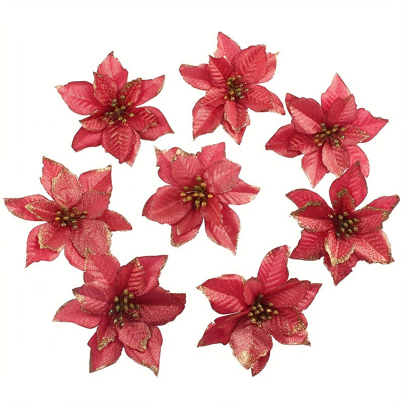 6pcs Christmas Flowers Xmas Tree Ornaments Xmas Decorations