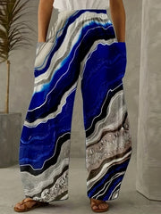 Butterfly Print Wide Leg Pants Casual Loose Pants For Spring & Summer