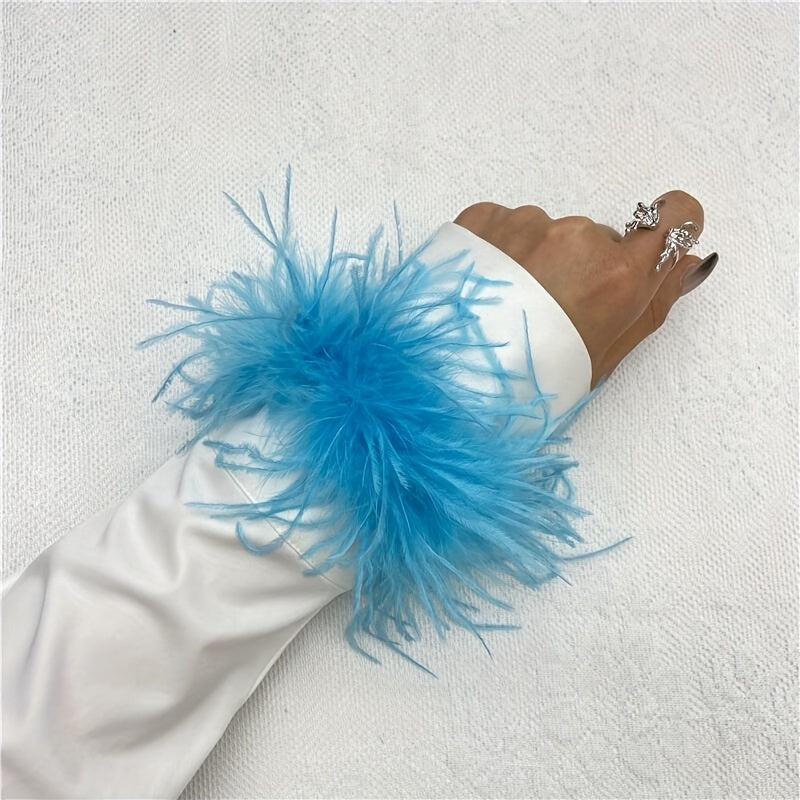 Feather Wrist Cuff Carnival Bracelets for Halloween Cosplay