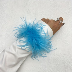 Feather Wrist Cuff Carnival Bracelets for Halloween Cosplay