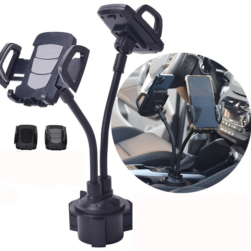 Universal Magnetic Car Cup Holder for 2 Phones 360° Rotation
