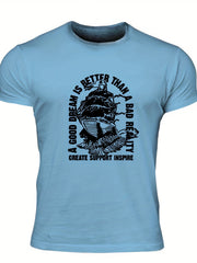 Men's Graphic T shirt Casual Breathable Tee Summer Outdoor