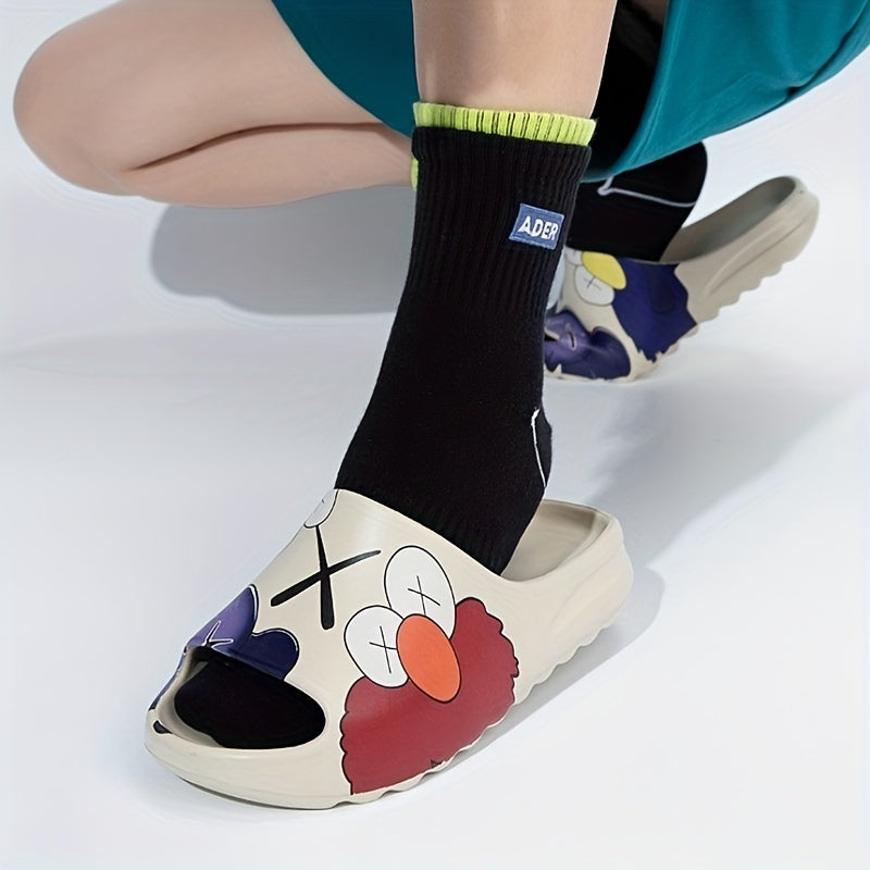 Cartoon Printed Non Slip Slides Indoor Slippers