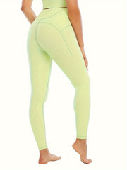 Ribbed Quick Drying Yoga Pants High Stretch Butt Lifting Leggings