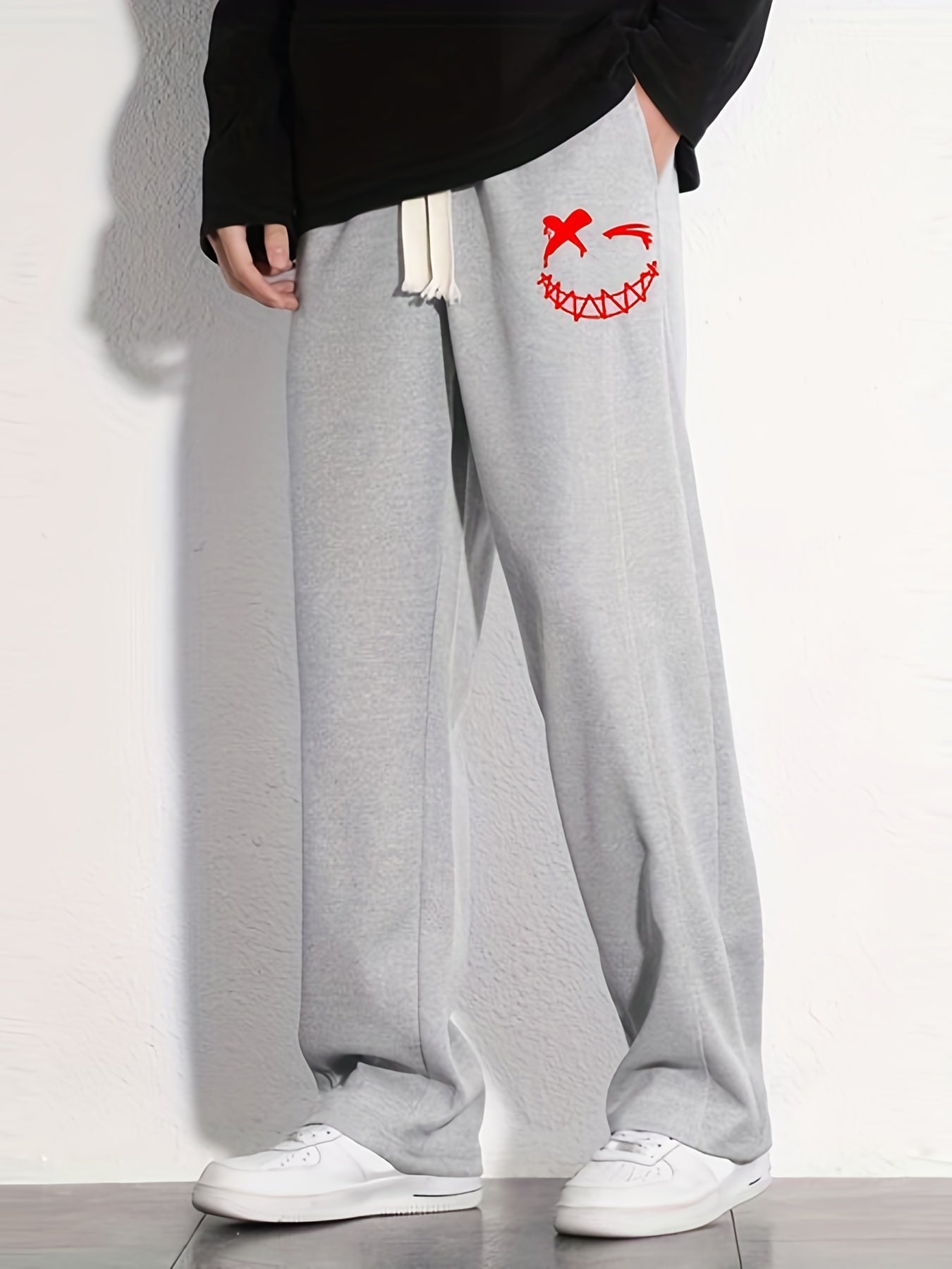Grimace Pattern Joggers Men's Casual Loose Fit Pants