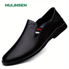 Men's Chinese Characters Embossed Loafer Shoes