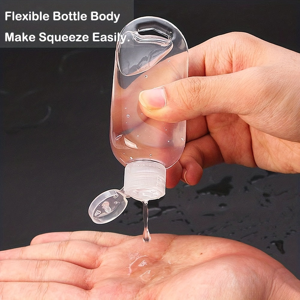 8Pcs Travel Bottles with Keychain 2oz 50ml Empty Hand Sanitizer Bulk