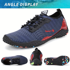 Women's Breathable Knit Sneakers Soft Sole Lace Up Sports Shoes