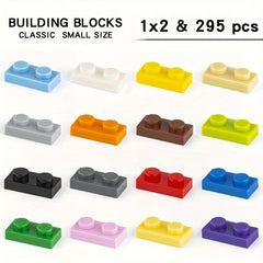 295pcs Plate 1x2 Building Blocks 3023 Small Particle Assembly DIY