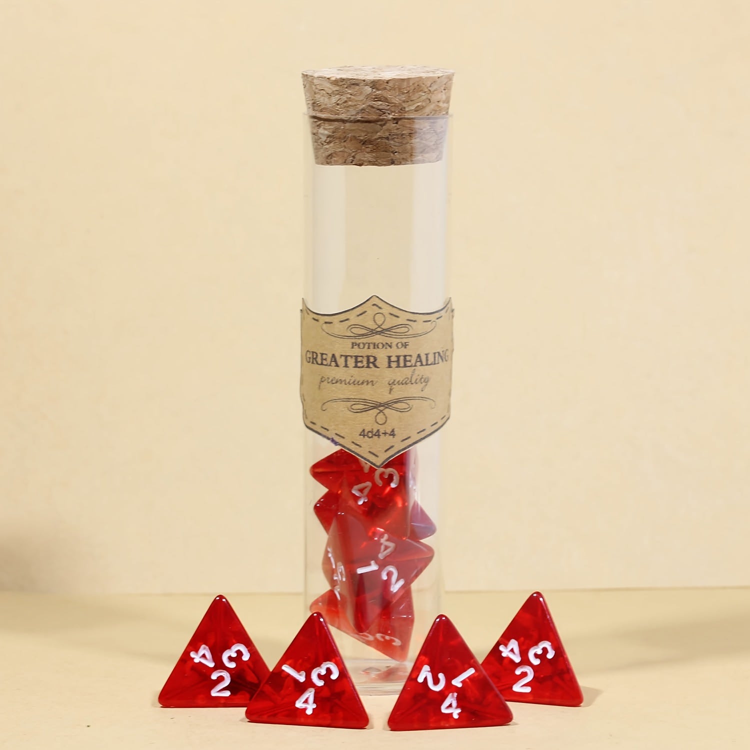 Healing Potion Series Red Polyhedral Dice Set