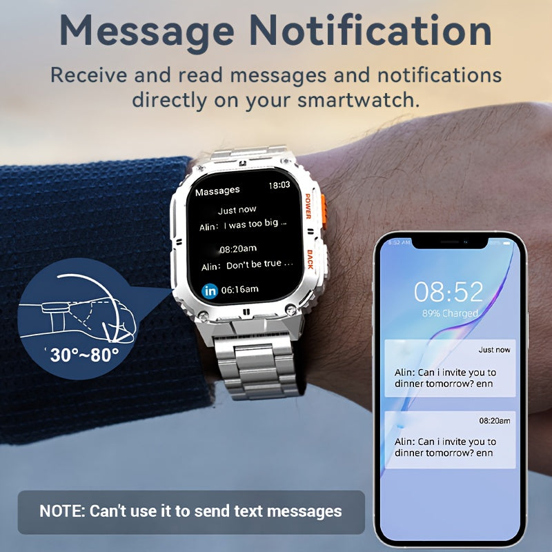 Women's Smart Watch Phone Music Call Compass IP68 Waterproof