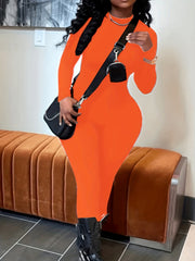 Basic Jumpsuit Women's Plain Long Sleeve Round Neck Jumpsuit