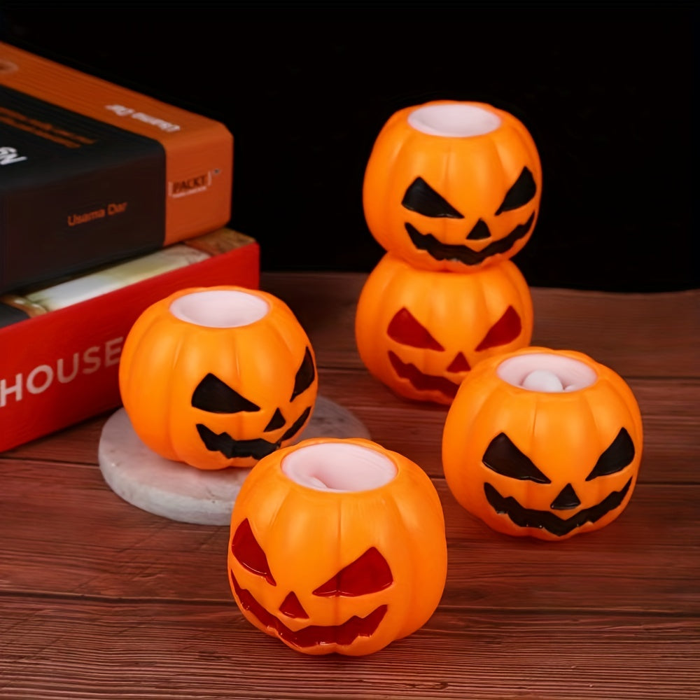 Halloween Pumpkin Ghost Pinch Funny Toy Luminous Prank Funny Decompressing Toy