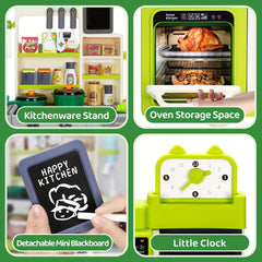 Kids Play Kitchen Set with Sound & Light - Cooking Stove and Sink