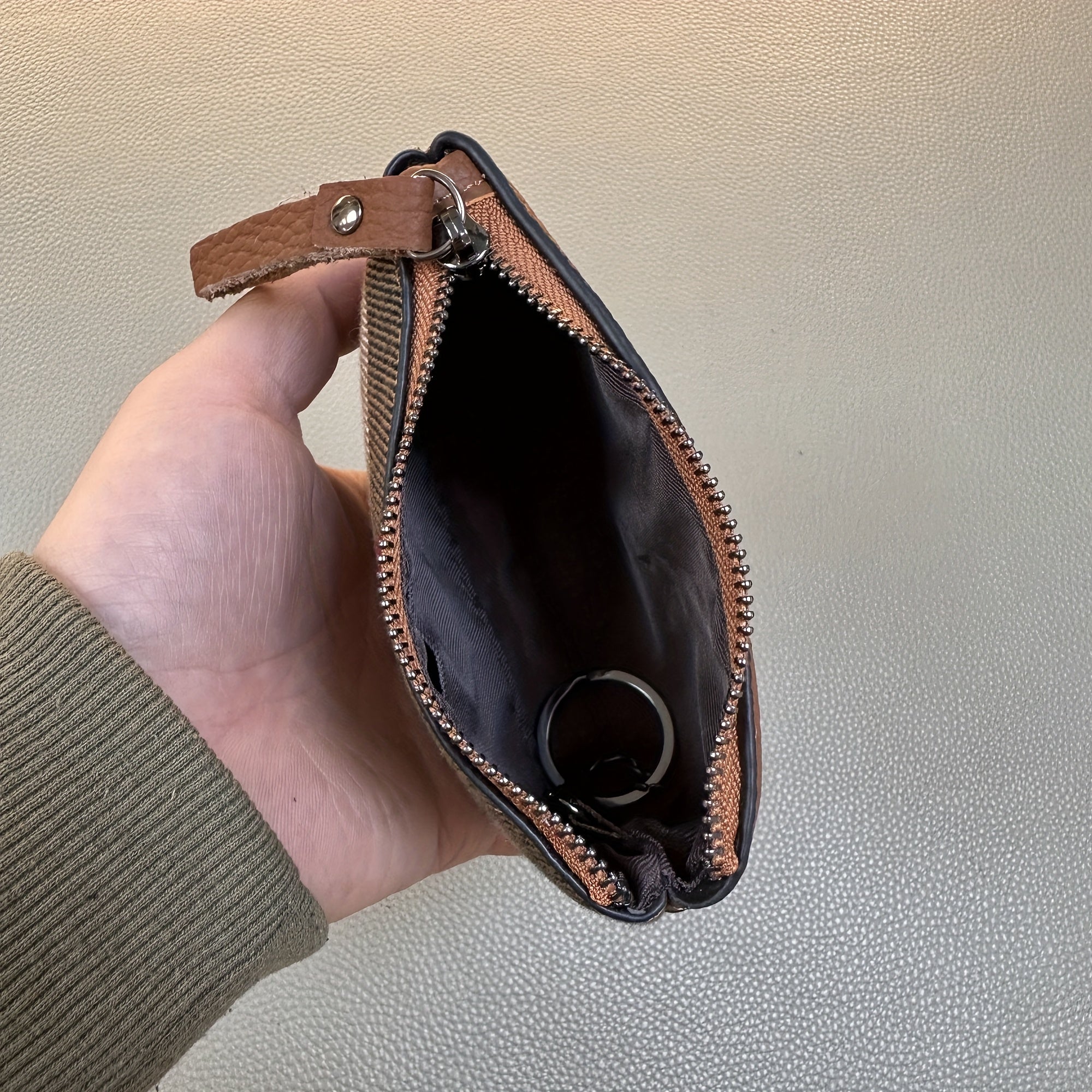 Stylish Plaid Zipper Coin Purse & Wallet for Women with Keychain