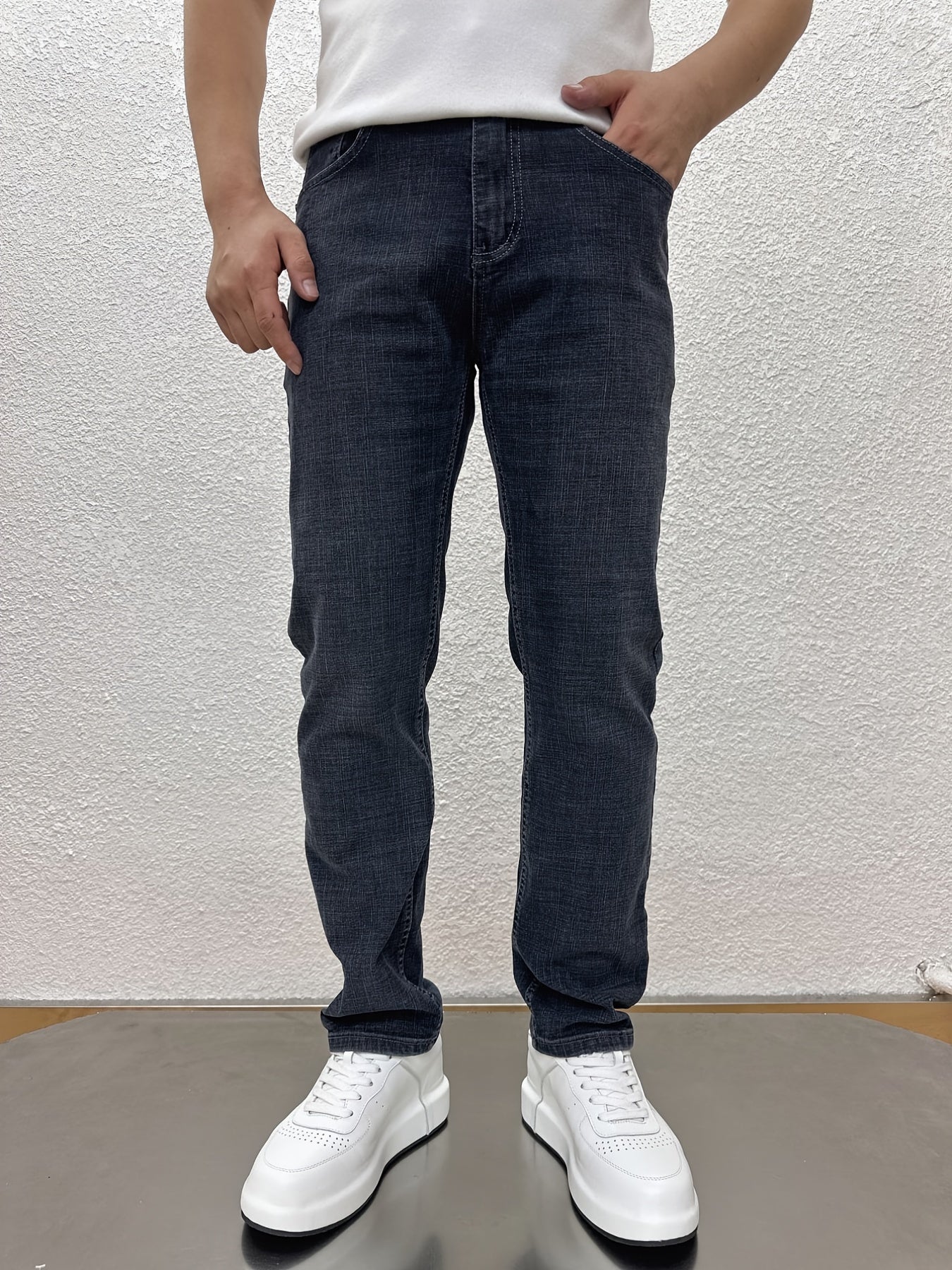 Men's Stretch Denim Straight Jeans