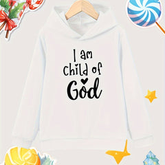 Girl Print Cotton Pullover Hooded Sweatshirt