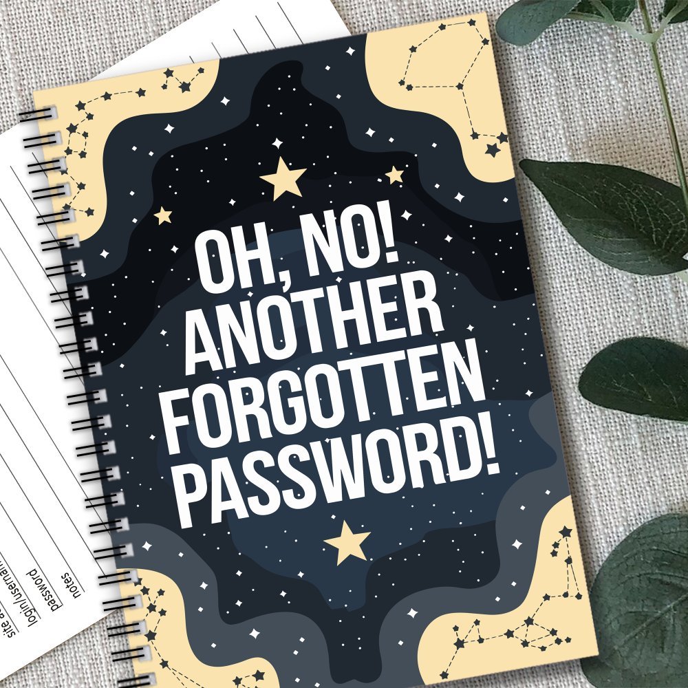 Elderly Friendly Spiral Password Notebook with Hardcover