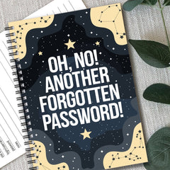 Elderly Friendly Spiral Password Notebook with Hardcover