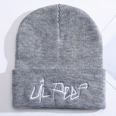 Lil Peep Woolen Hat Embroidered Knitted Hat Autumn Winter Warm Pullover Hip Hop