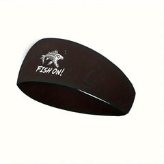 Men's Fish Skeleton Sports Headband Breathable Mesh for Fitness Workouts