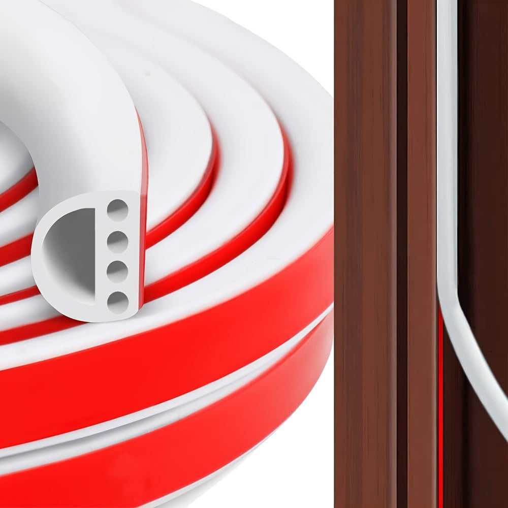7Ft Silicone Door Weather Stripping Seal Strip Self Adhesive D Shape