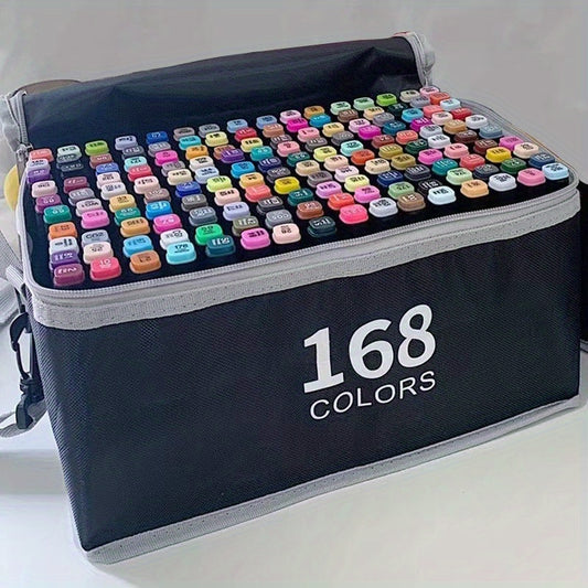 168 Dual Tip Art Markers Set with Blender Marker