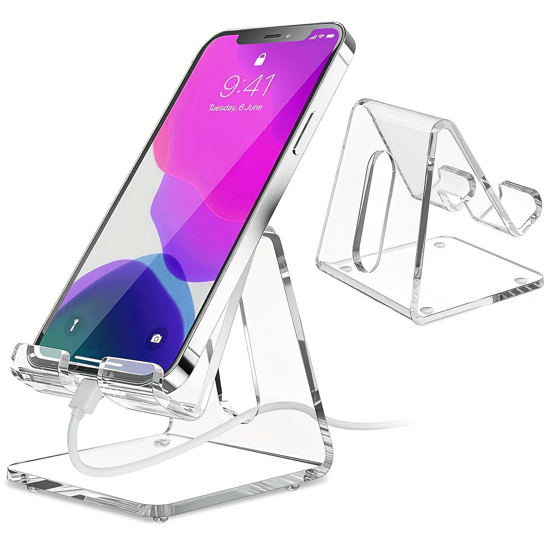 Acrylic Phone Holder Transparent Phone Holder for All Smartphones