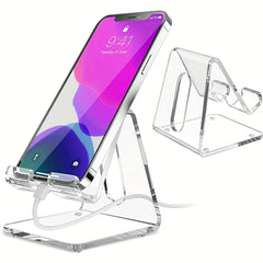 Acrylic Phone Holder Transparent Phone Holder for All Smartphones