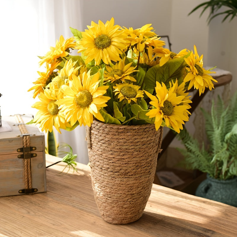 Nordic Woven Flower Basket Home Storage Living Room Decoration