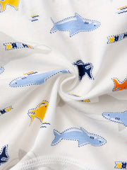 4pcs Boy's Shark Pattern Boxer Briefs Cotton Underwear