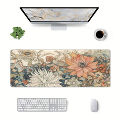 Large Flower Mouse Pad 80x30x0.48cm Non-slip Desk Pad