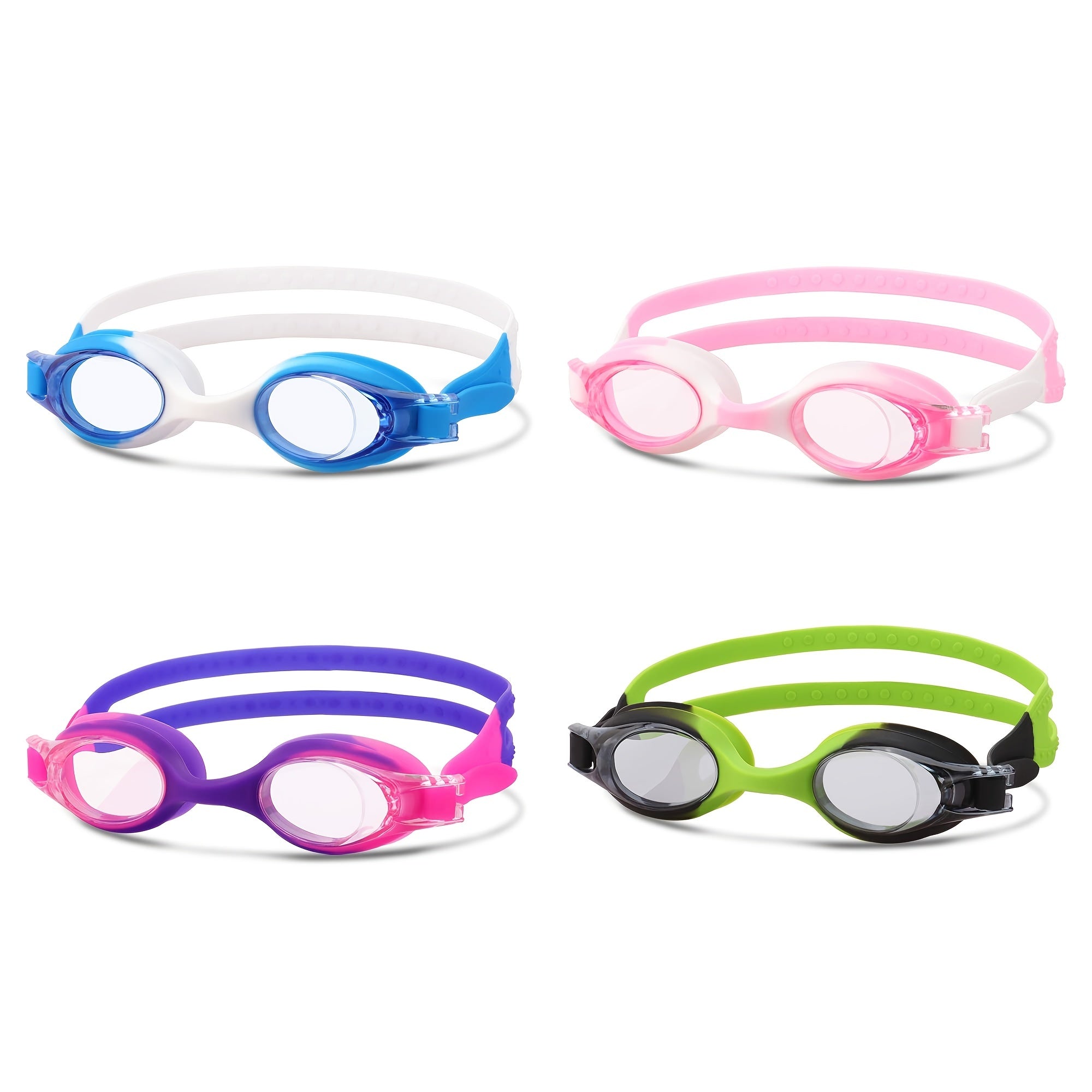 Kids Swimming Goggles 4 Pack Anti Fog UV Protection