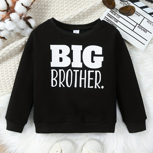 BIG BROTHER Kid's Thermal Sweatshirt Long Sleeve Top Crew Neck Pullover