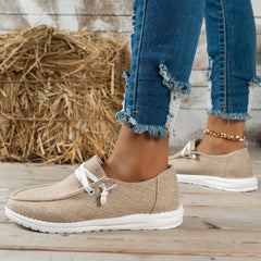 Women's Breathable Canvas Shoes Low Top Lightweight Casual Shoes