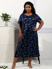 Butterfly Print Casual Loungewear Dress